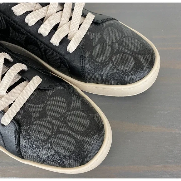 Coach Clip High Top Men’s Sneaker Charcoal Black G5385 Size 10D NWOB - Picture 7 of 11